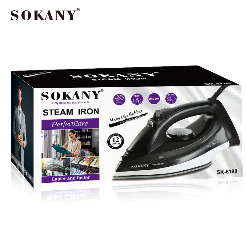 Cross-border SOKANY6188 electric iron, household steam iron, portable small steam iron, clothes ironing machine details Picture