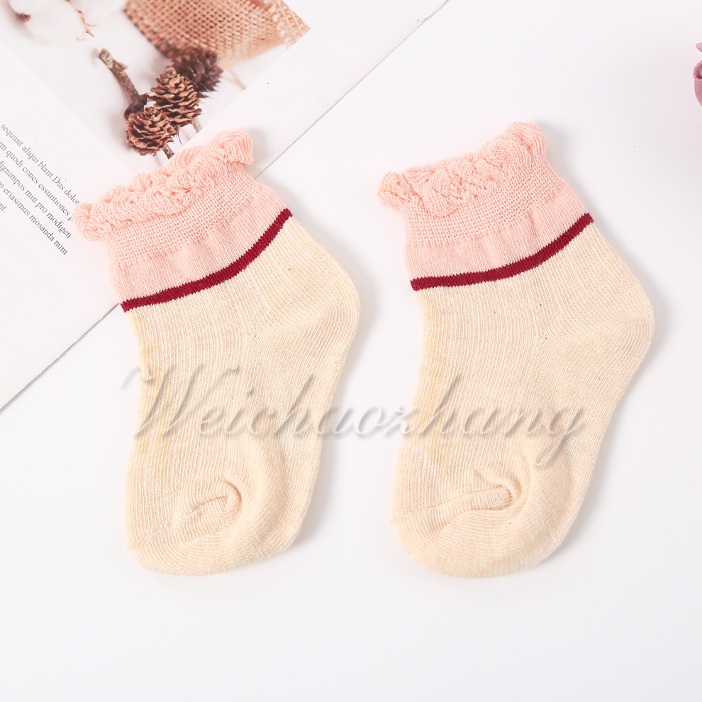 Girls' socks, spring and summer thin style, children's spring and autumn cotton short socks, summer princess mesh socks, baby lace socks Item Picture