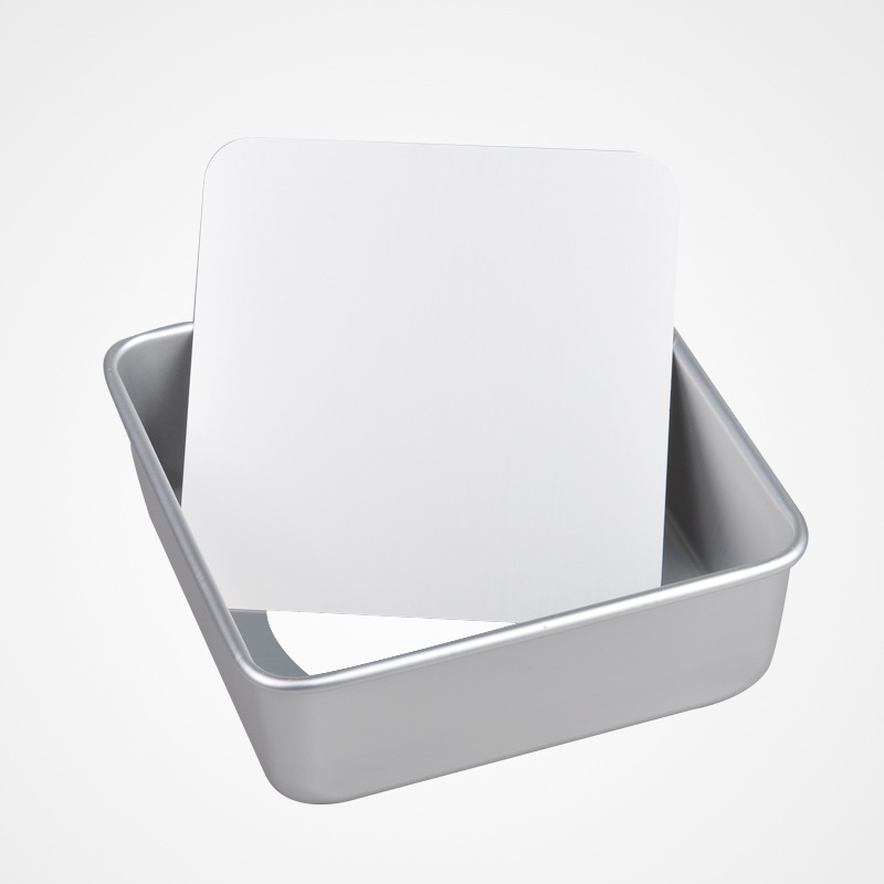 8-inch anodized square live bottom cake mold, aluminum alloy anodized chiffon cake mold 1.0MM thick Specification image