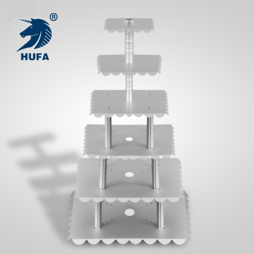 铝合金 4柱方形蛋糕架 10层婚庆架 6寸-24寸 2mm厚