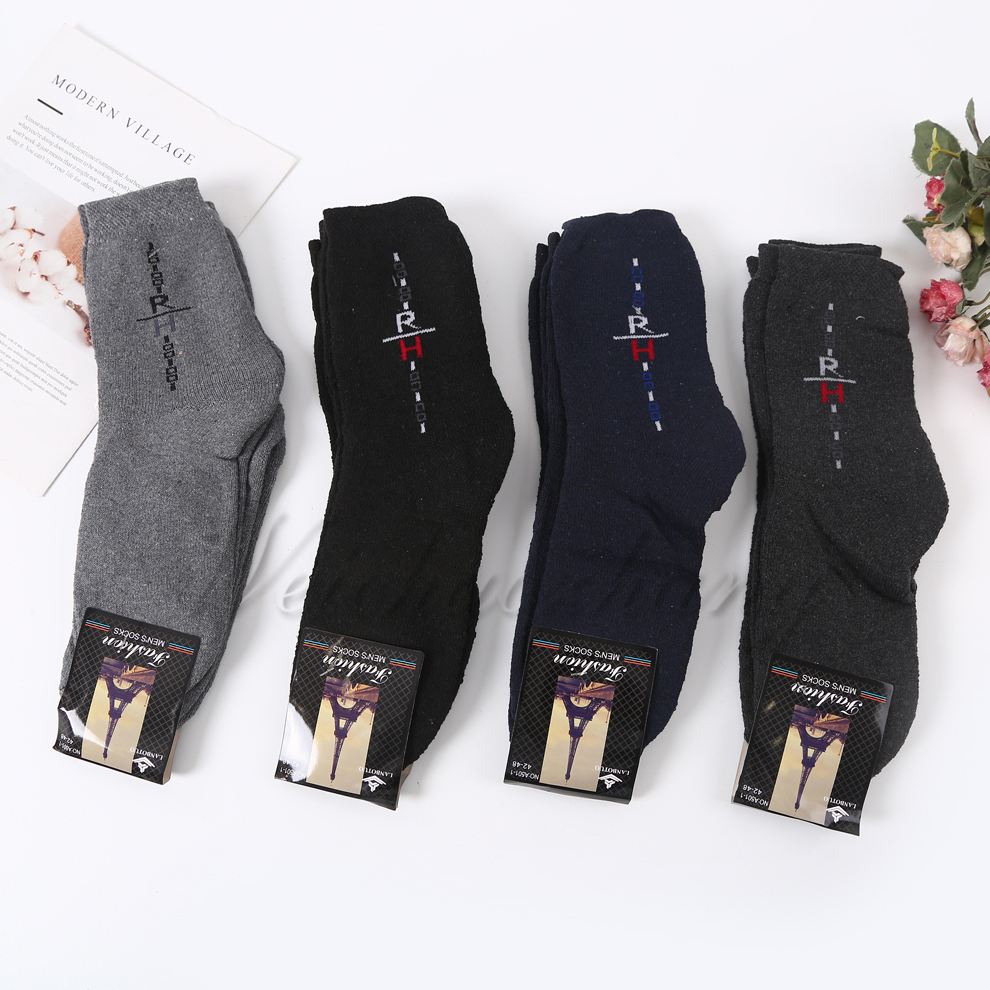 Full brushed jacquard men's socks, fashionable, sporty and casual long socks, breathable and comfortable, new style for street stalls and night markets Specification image