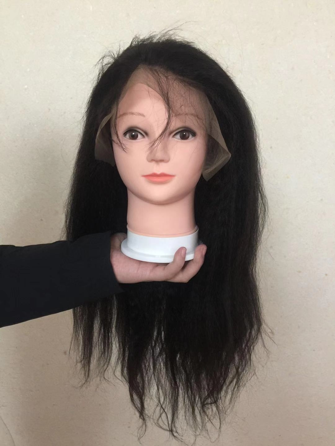 Lace headgear with real human hair Item Picture