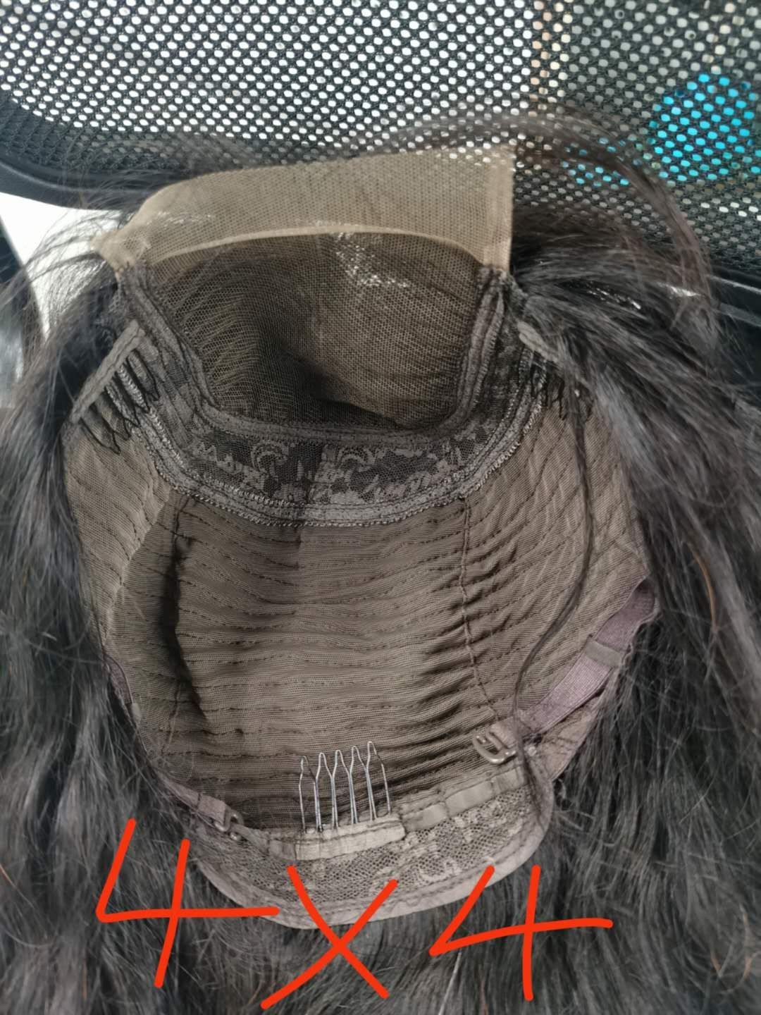 Lace headgear with real human hair details Picture