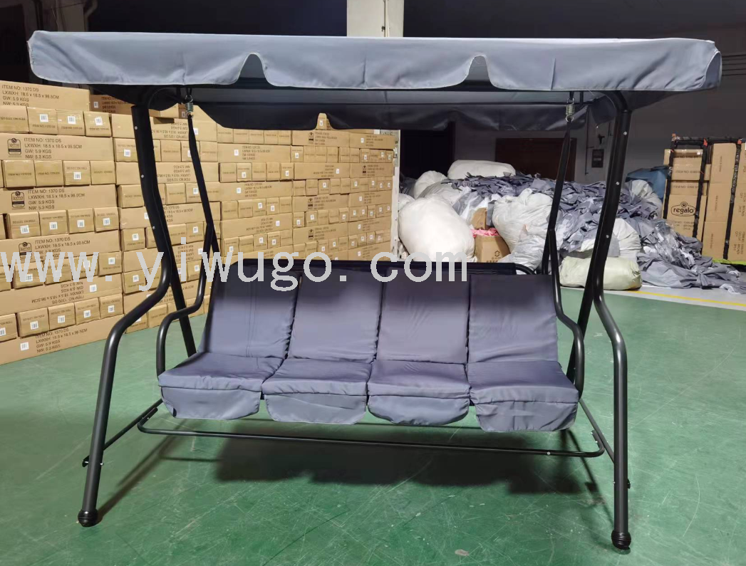 Available deluxe Teslinga Cotton four-person swing Outdoor swing chair with canopy rocking chair Patio chair