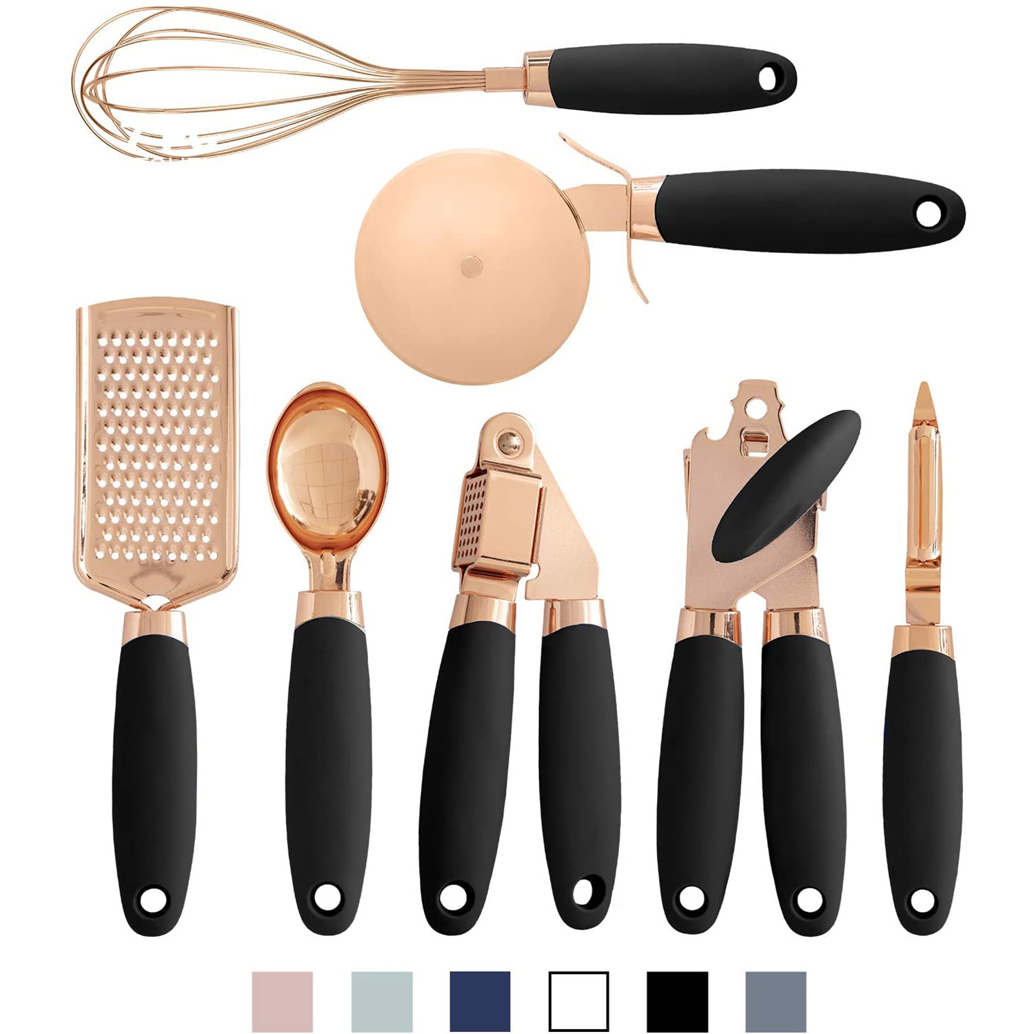 Household kitchen tools Kitchen garlic press stainless steel kitchenware 7-piece set kitchen gadgets can opener