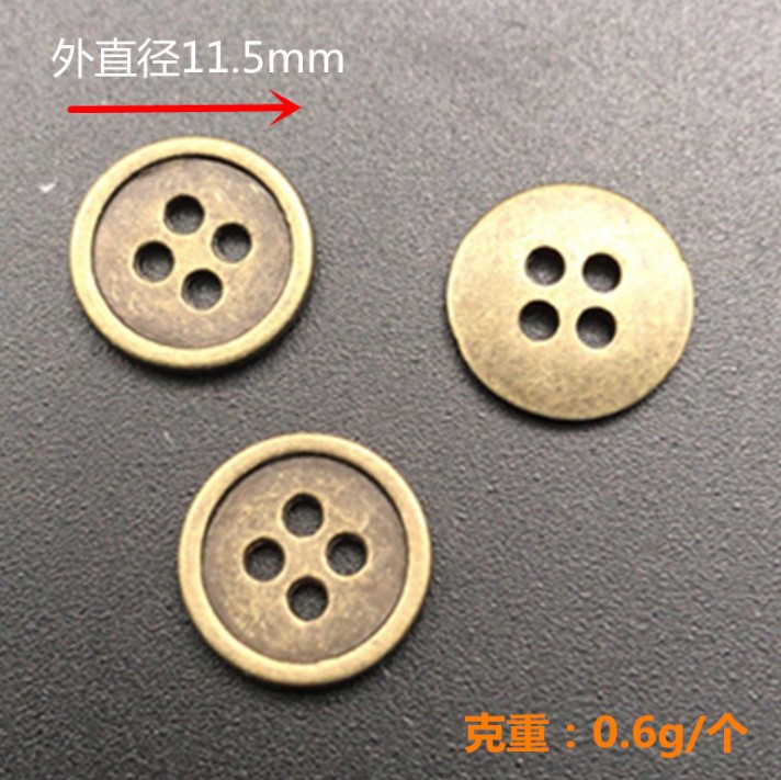 Wholesale of four-hole metal concave seam buttons for fashionable trench coats, down jackets, clothing accessories and buttons from the manufacturer Application Scenario