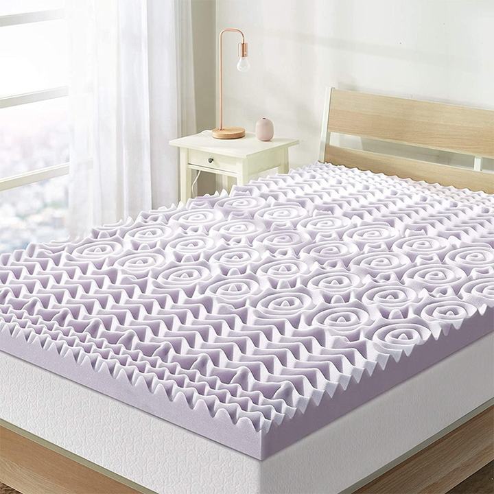 Seven-zone embossed wavy mattress, memory foam mattress, slow rebound mattress details Picture