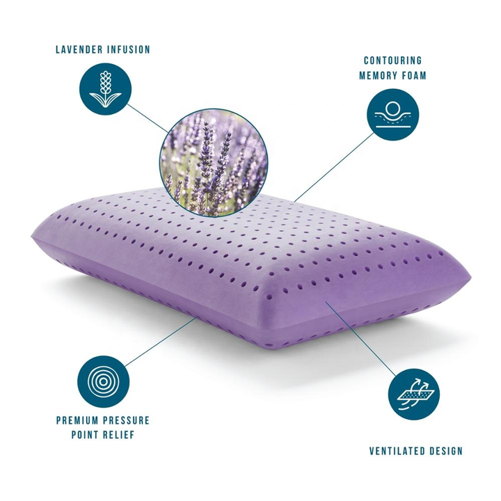 Slow rebound memory pillow, bread pillow, lavender memory pillow, sleep pillow, health pillow details Picture