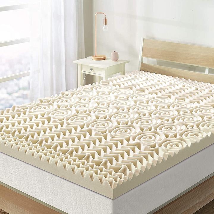 Seven-zone embossed wavy mattress, memory foam mattress, slow rebound mattress Specification drawing