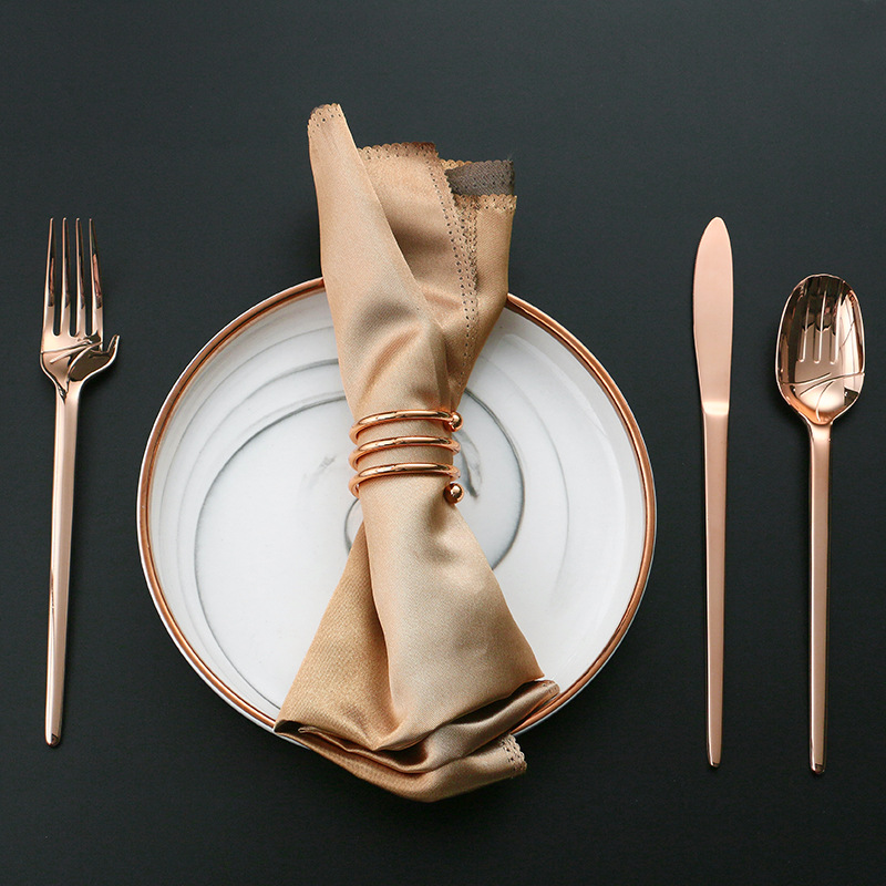 Angela Theme Stainless Steel Knife, Fork and Spoon Detail Show One