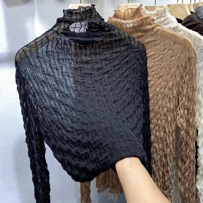 打底衫/半高领打底衫/蕾丝打底衫产品图