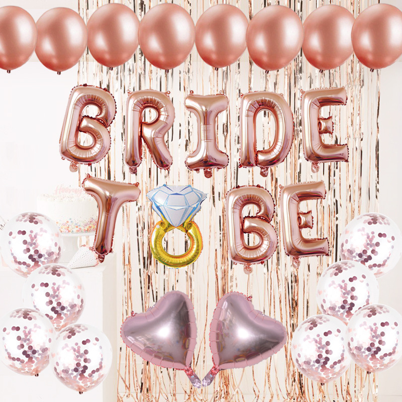 Bride to be married decorated letter balloon set thumbnail