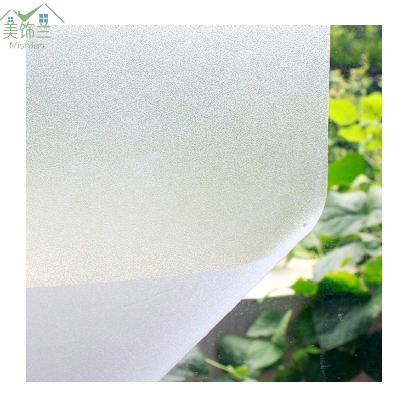 Wholesale Electrostatic Non-Adhesive Pure Frosted Glass Film Transparent Opaque Bathroom Office Insulation Window Glass Sticker full figure