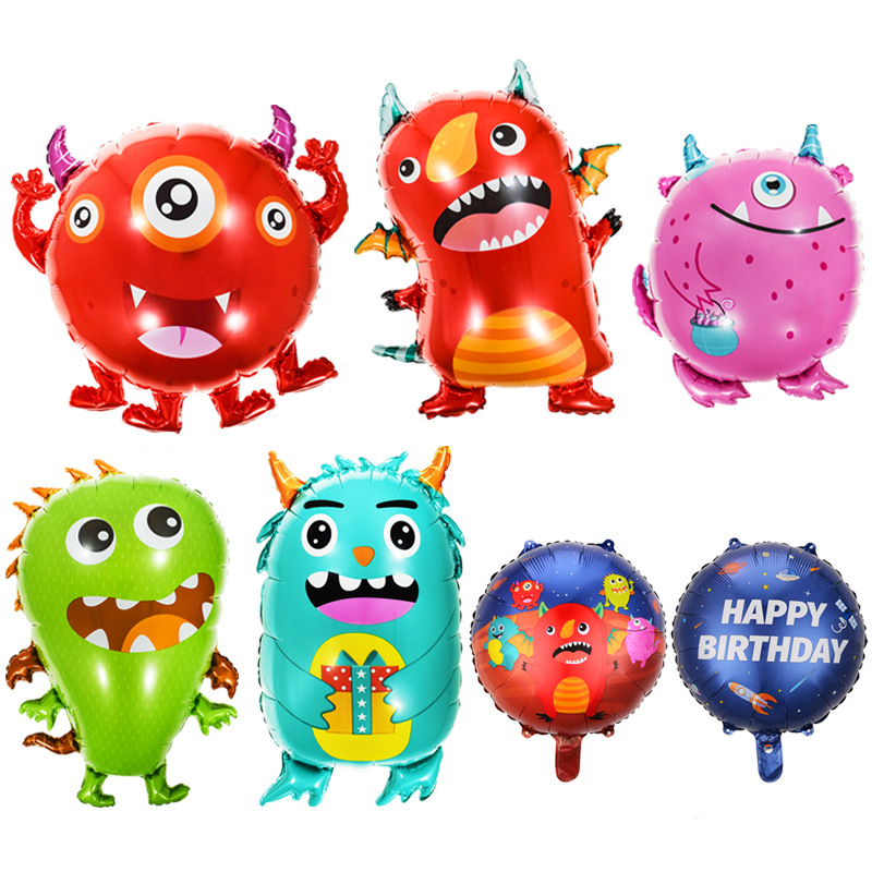 Amazon's new alien balloon special-shaped balloon aluminum film little monster children cartoon decoration thumbnail