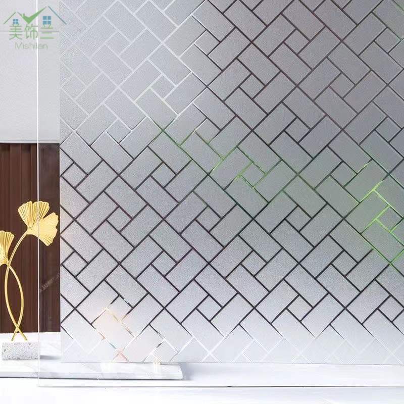 Glue-free window glass decal transparent opaque bathroom bathroom anti peeping film frosted electrostatic paste anti light thumbnail