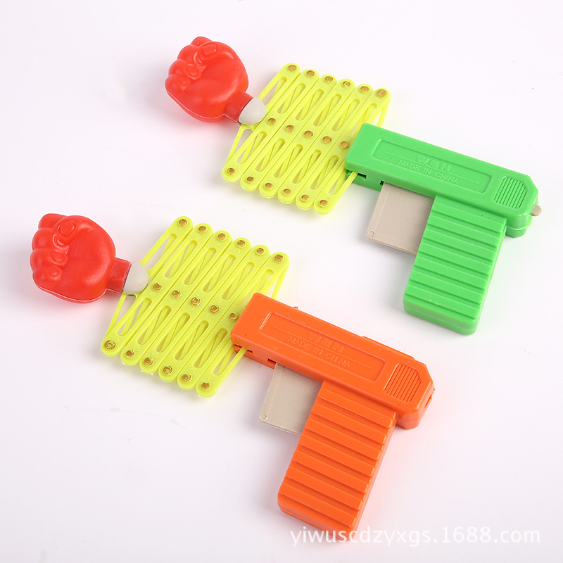 Retractable fist gun Elastic gun Children toy Trick magic gun Toy gun Boy gun Baby Baby puzzle