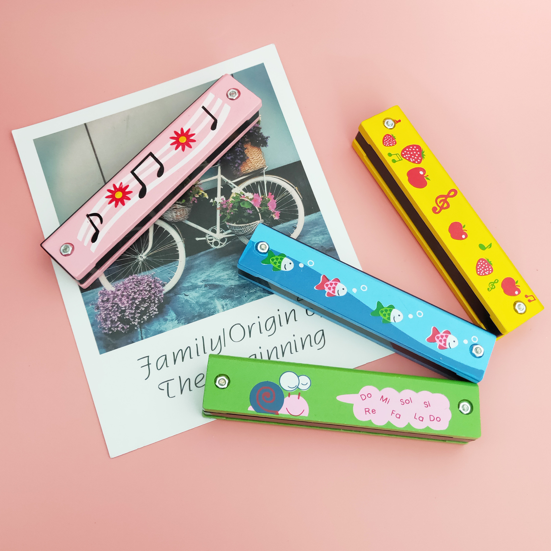 Special wooden harmonica toy for children with 16 seats, double row for children's initiation instrument for teaching students
