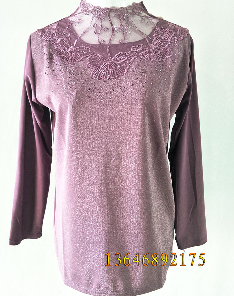 The 2019 autumn and winter new style of mother's wear, a loose and large-sized embroidered mesh top for middle-aged and elderly people, and a versatile autumn coat Application Scenario
