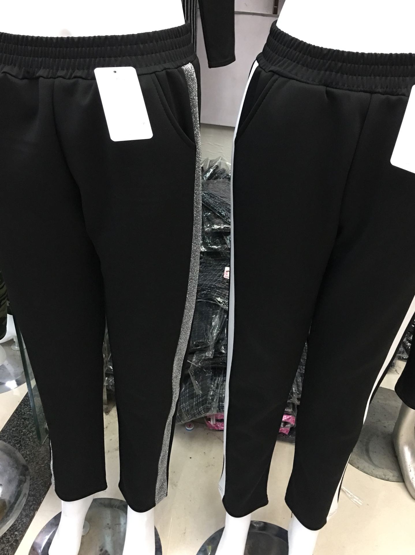 Women's 2018 autumn/winter new Korean-style loose sports long pants, enlarged, plump, fleece, warm and thick mom pants