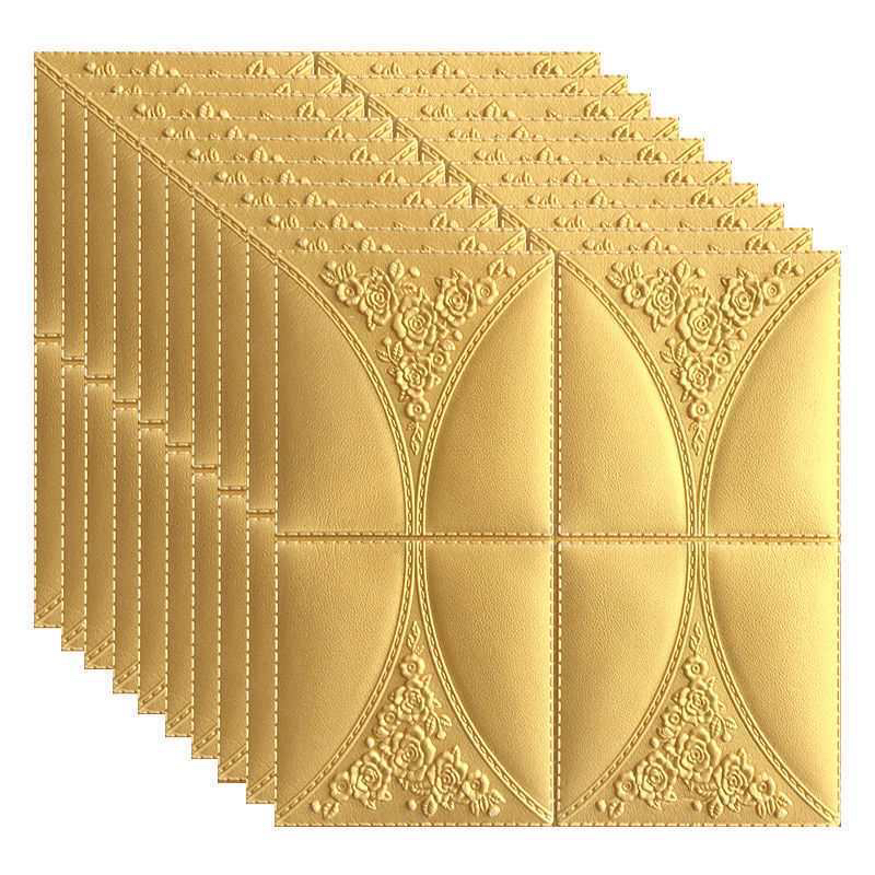 Wall Stickers Self-Adhesive 3D Three-Dimensional Wall Stickers Bedroom Living Room Dormitory Decorative Background Wall Paper Self-Adhesive Anti-Collision Wall Stickers