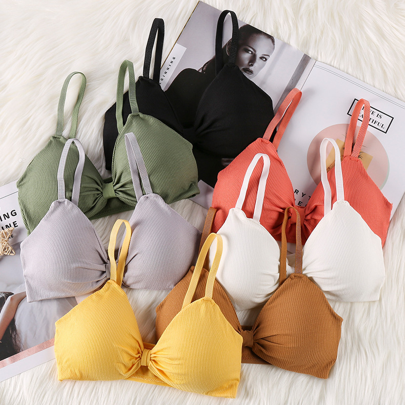 Cross-border Southeast Asia explosive triangle cup sling underwear girls gather bottom beautiful back breast wrapped girls bra bra