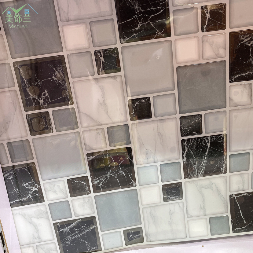 水晶3D立体滴胶墙贴 厨房浴室防水仿真瓷砖贴电商爆款