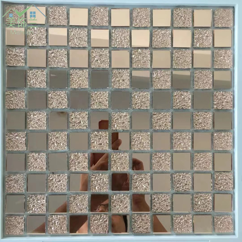 European Glass Mosaic Tile Affixed To The Tv Background Decorative Wall Affixed To The Bar Mirror Self-Adhesive With Back Glue Specification drawing