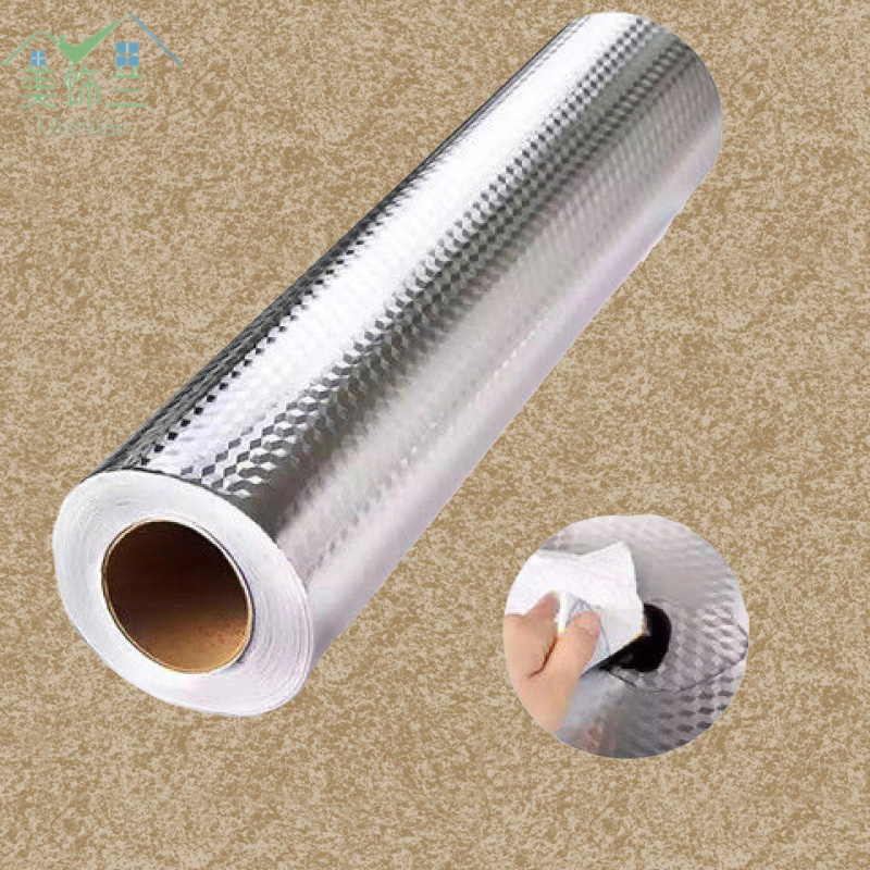 Grease Proof Kitchen Sticker Stove Top Waterproof Aluminum Foil Cabinet Range Hood High Temperature Resistant Self-Adhesive Checkered Foil Application Scenario