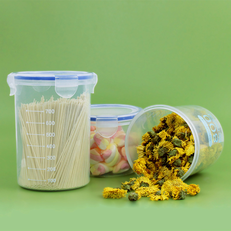 透明塑料瓶 饼干保鲜瓶密封罐 食品包装盒 带盖防潮收纳储物罐