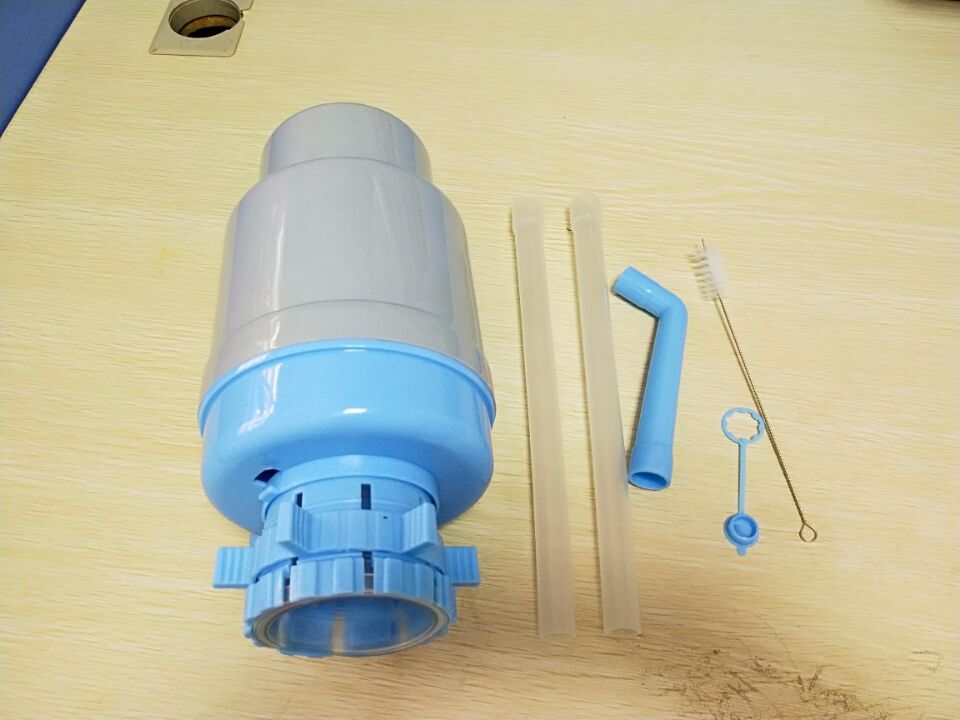 Large thickened grey blue with deflated hand pump Drinking water pump drinking water machine