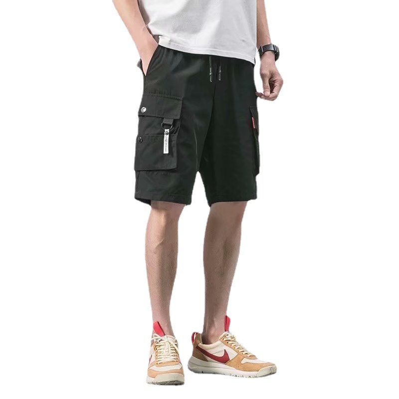 Cross-border summer men's shorts, Japanese workwear capri pants, Korean casual pants, loose student half-length pants for men Item Picture