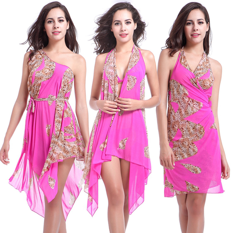 European and American bikini three-piece sets with multiple ways to wear, magical beach skirts and swimsuits are selling well on ebay, AliExpress and Amazon details Picture