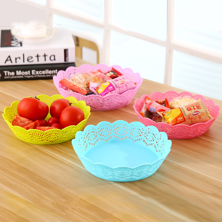 水果篮简约镂空收纳篮干果零食盆创意客厅沥水果盘家用茶几果盆