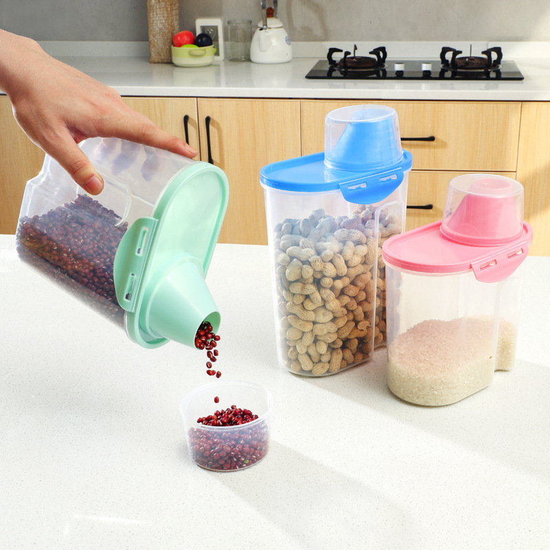 家用透明五谷杂粮储物罐食品干货厨房收纳盒塑料密封罐防水杂粮罐