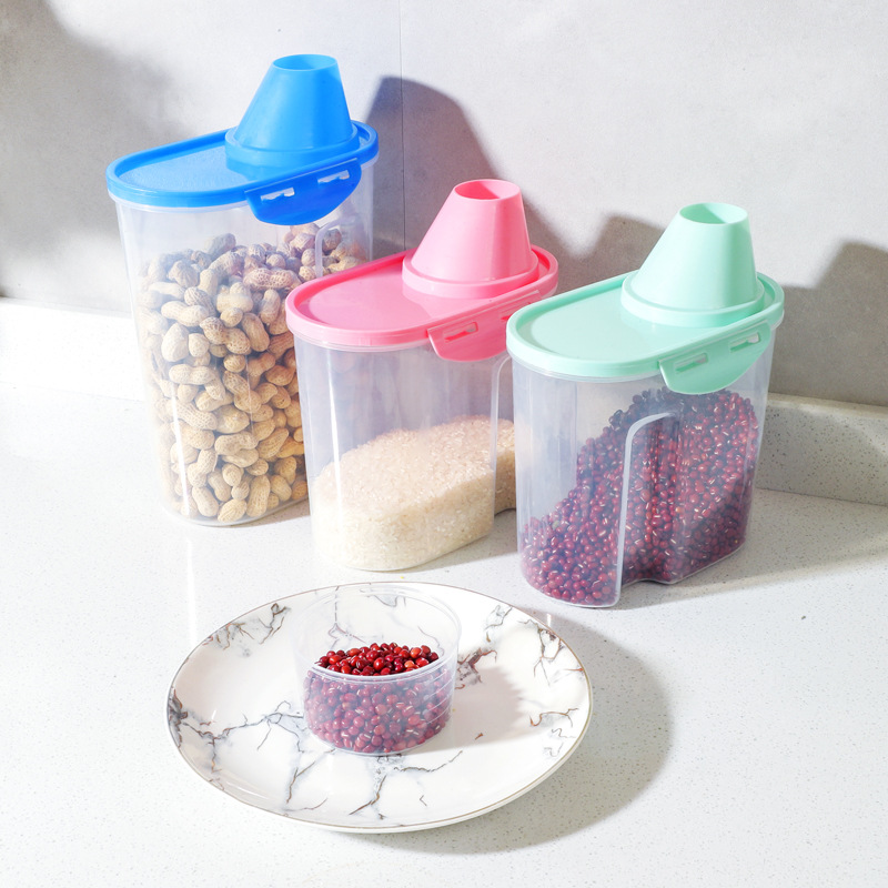 搭扣透明密封罐保鲜盒 厨房五谷杂粮储物罐 零食干果收纳罐杂粮罐