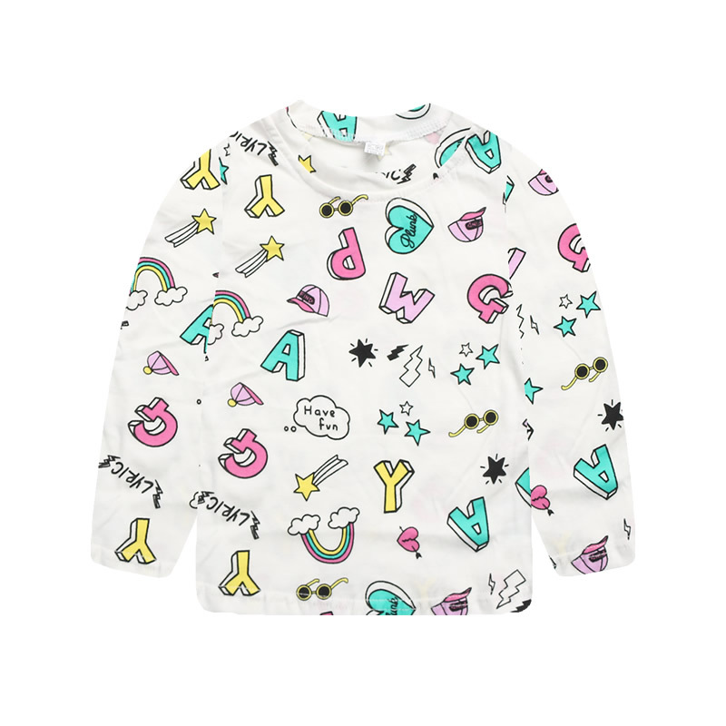 New spring and autumn children's clothing: Cute cartoon T-shirts for babies, long-sleeved children's base shirts for boys and girls, trendy tops details Picture