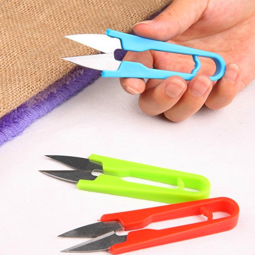 家用小剪刀 彩色十字绣工具纱剪线头剪U型修线剪刀 裁缝尖剪子