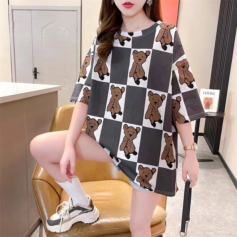 Short-sleeved T-shirt women's 2022 summer new style Korean style loose plus-size women's clothing, mid-length top for chubby girls trendy Item Picture