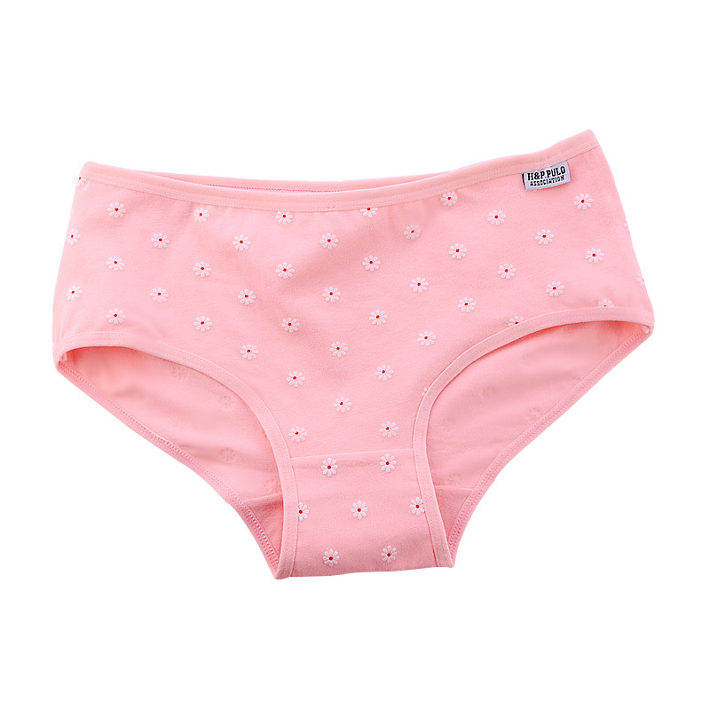 Tingweiya 918-1 Women's oversized underwear with a cute waist and hip, country-style little Daisy, all-cotton comfort underwear Item Picture