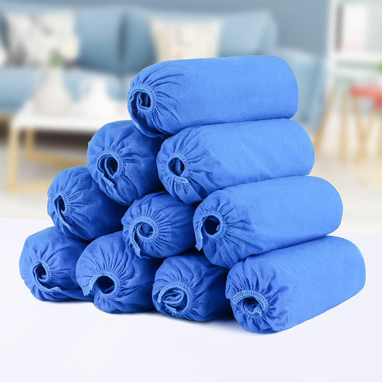 100只装一次性无纺布鞋套居家日用透气防尘鞋套新料防滑鞋套批发