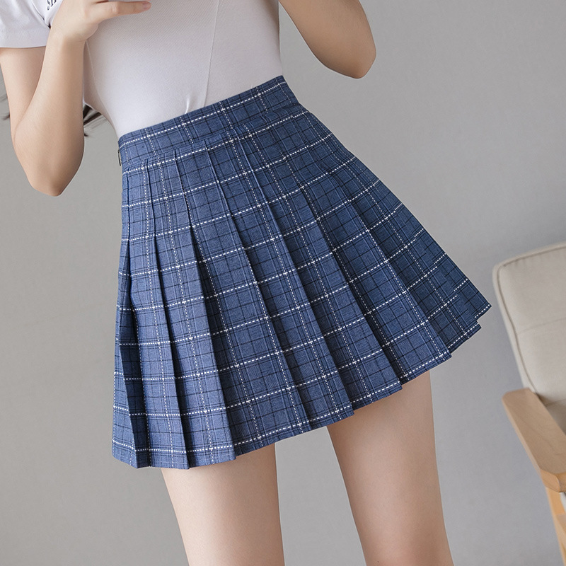 Pleated skirt, women's short skirt, high-waisted Korean version, new half skirt, women's summer and autumn, large-sized A-line group embroidered student skirt Application Scenario