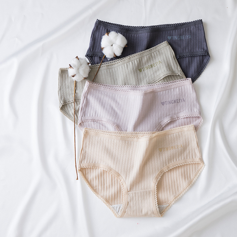 Tingweiya cotton anti-crotch underpants for women, mid-waist breathable and hip-hugging briefs for girls details Picture