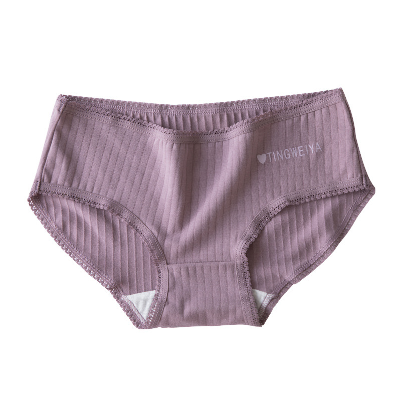 Tingweiya cotton anti-crotch underpants for women, mid-waist breathable and hip-hugging briefs for girls Item Picture