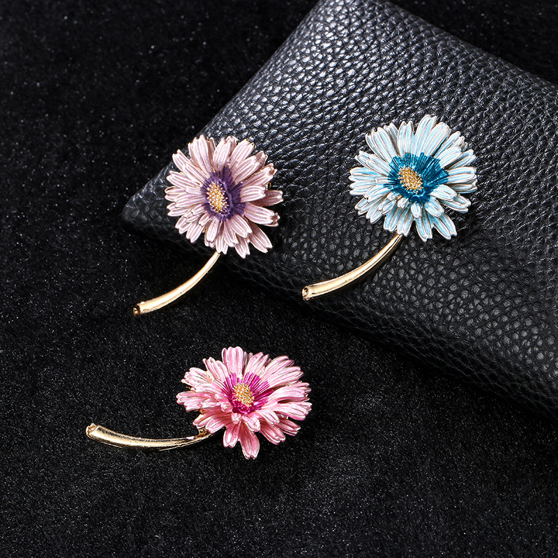 202 fashionable stereo brooch enamel flower pin dress matches adorn article brooch female new style