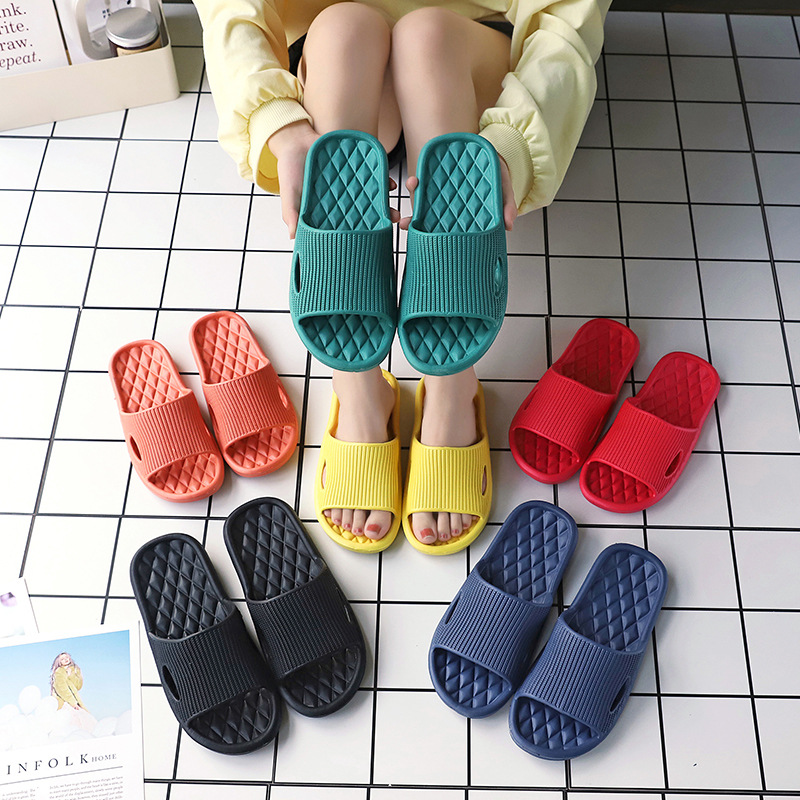 New cool slippers ladies summer indoor home thickening home home bath comfortable summer men's cool slippers