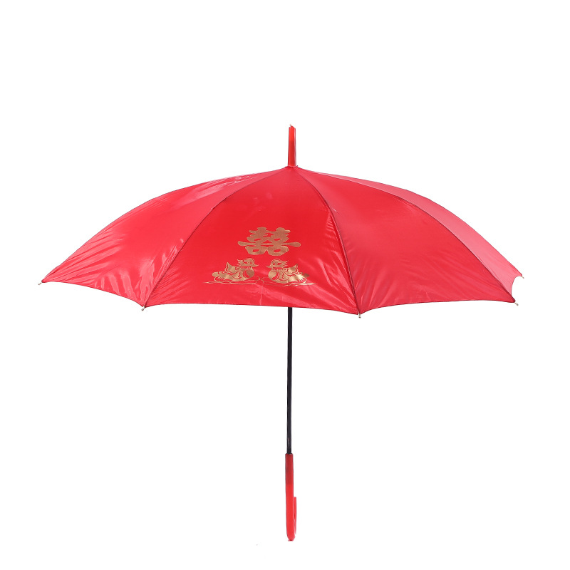 Bridal umbrella wedding products wedding umbrella big red umbrella wedding umbrella long handle manufacturers direct wholesale straight umbrella