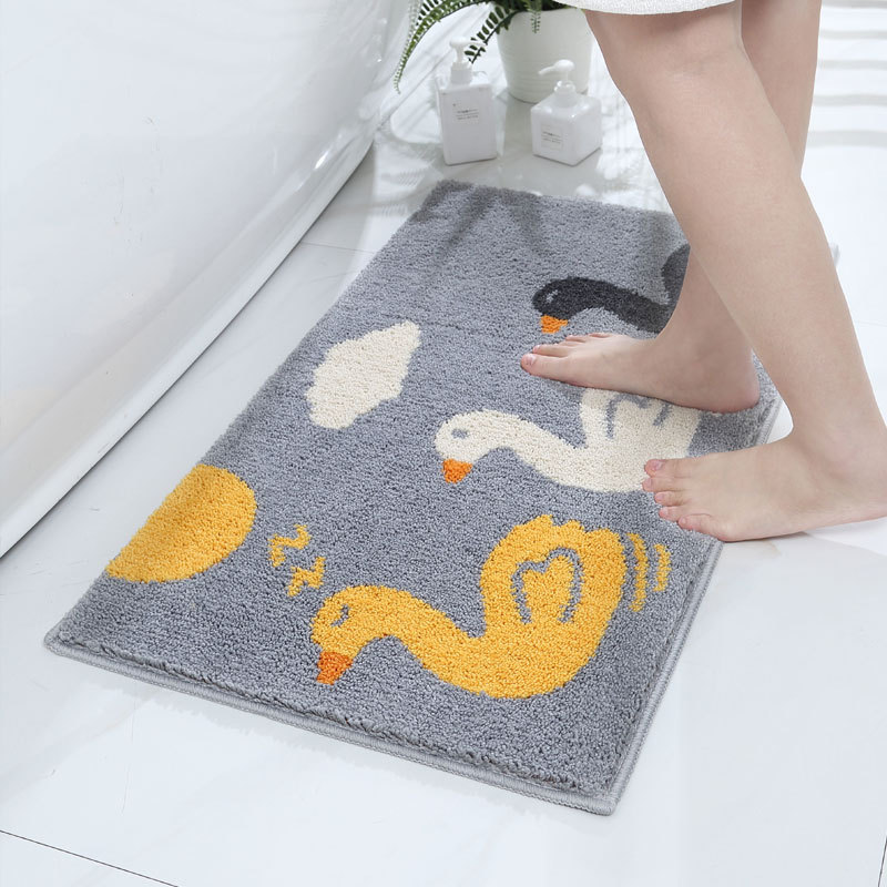 Children's crawling MATS, bathroom and toilet water-absorbing anti-slip floor MATS, bedroom children's room carpets, cute bathroom entrance floor MATS details Picture