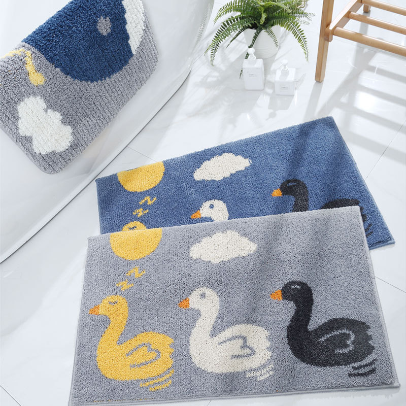Children's crawling MATS, bathroom and toilet water-absorbing anti-slip floor MATS, bedroom children's room carpets, cute bathroom entrance floor MATS Specification image