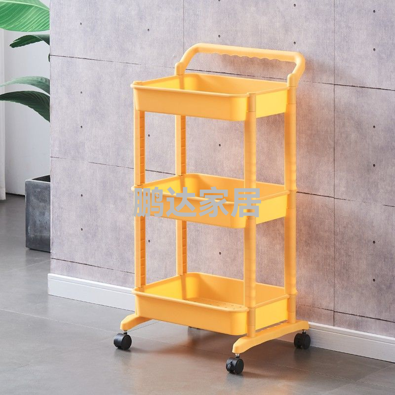 Kitchen shelving, bathroom and toilet shelving, storage and organization, floor-standing multi-layer movable shelving, trolley Item Picture