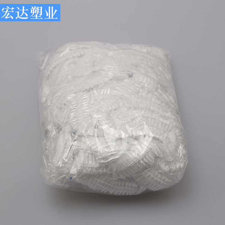 宏达厂家批发一次性浴帽 塑料防水pe塑料浴帽 加厚条形浴帽